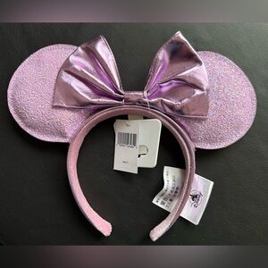 Disney Parks 2022 Limited Edition Glitter Lavender Ears Metallic bow